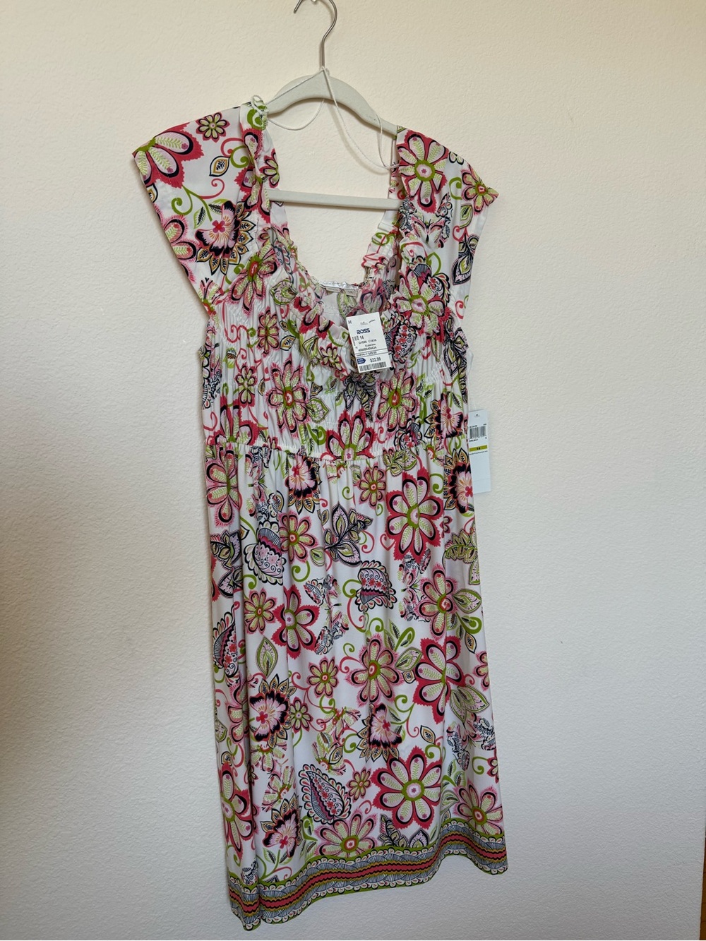London Times Floral Smocked Dress